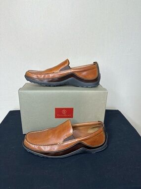 Cole Haan Tucker Venetian Brown Leather Slip-On Loafers Mens 10